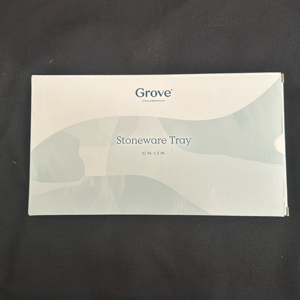 New Stoneware Tray 10in x 5in by Grove